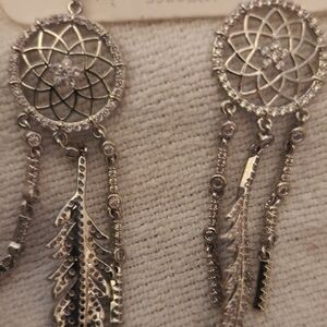 New BLING Silver Dreamcatcher Earrings